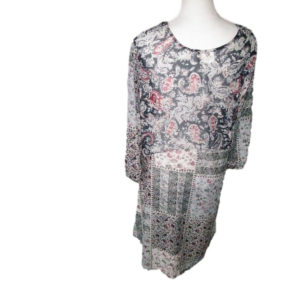 SIMPLY Noelle Boho Semi-Sheer Dress/Beach Coverup Size L/XL - Picture 3 of 4